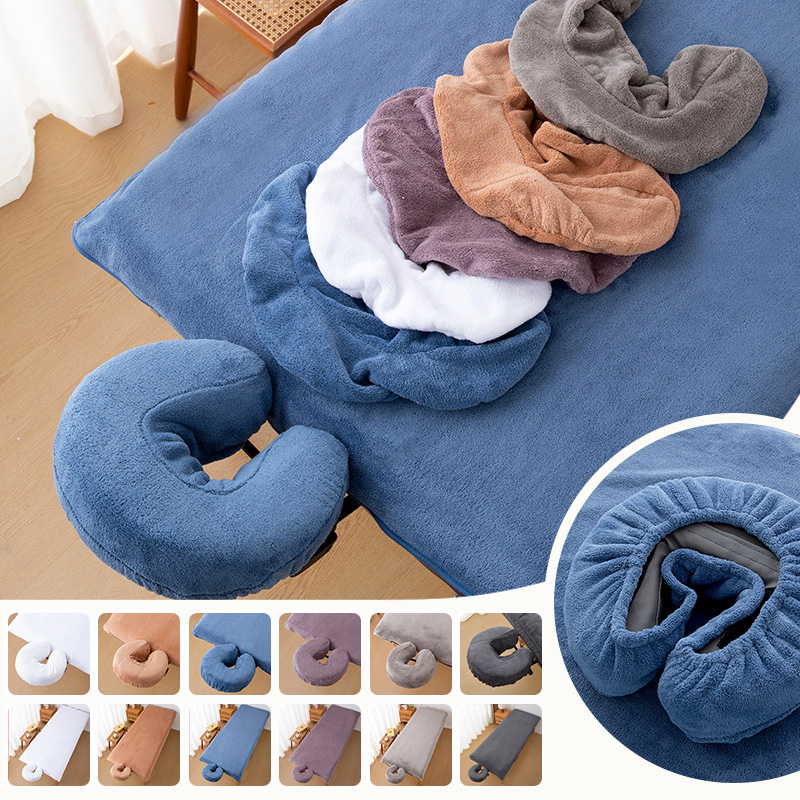 Spa And Wellness Center - Coral Fleece schoonheidssalon bedlakens en U-vormige