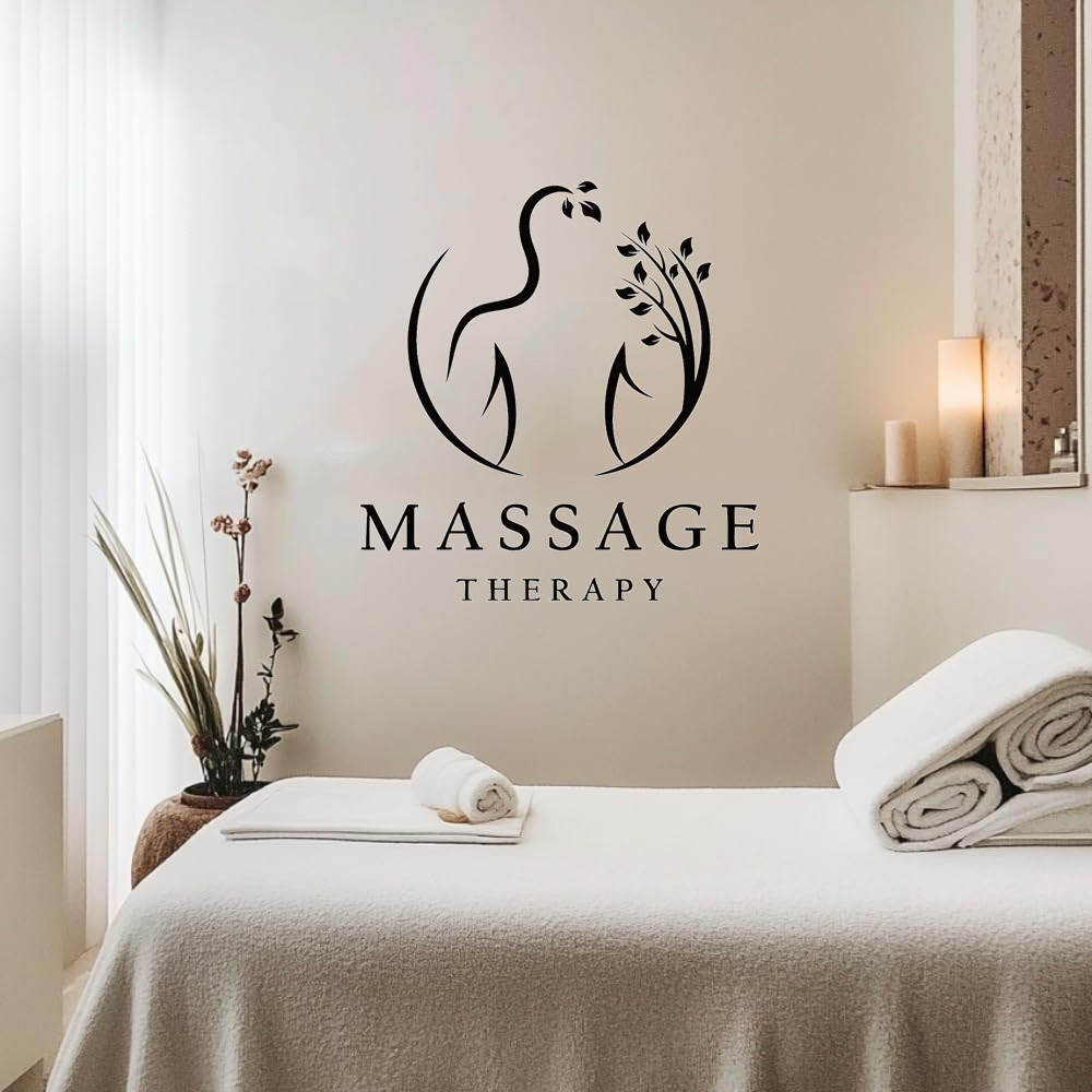 Spa And Wellness Center - Massagetherapie vinyl muursticker voor spa, wellnesscentrum,