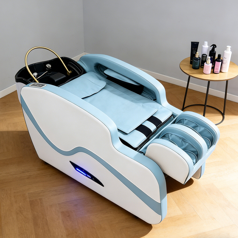 Spa And Wellness Center - Luxe Japanse hoofdmassagebed met keramische shampoo-bak,
